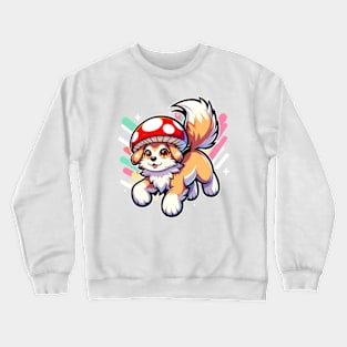 Cute Kawaii dog Mushroom Crewneck Sweatshirt